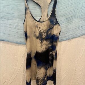 Lululemon Athletica Blue and Black Tie-Dye Maxi Dress
